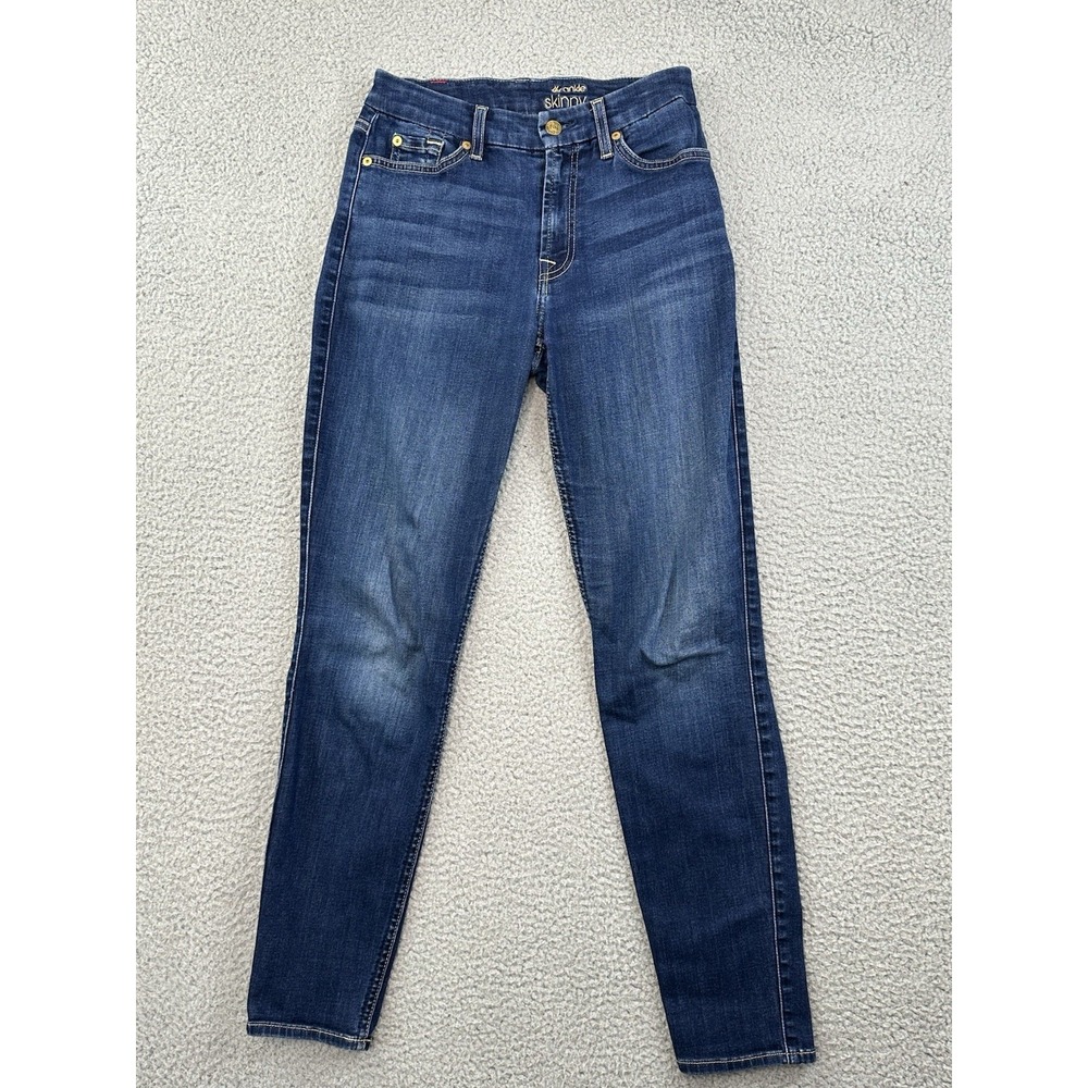 Seven 7 For All Mankind Jeans Womens 27 Blue The Ankle Skinny Stretch 25x28